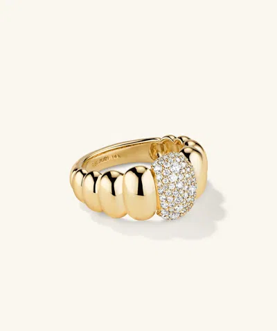 Mejuri Puffy Charlotte Pavé Diamond Ring