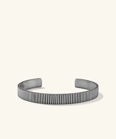 Mejuri Ribbed Cuff In Grey