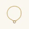 Mejuri Rolo Chain Charm Bracelet In Yellow