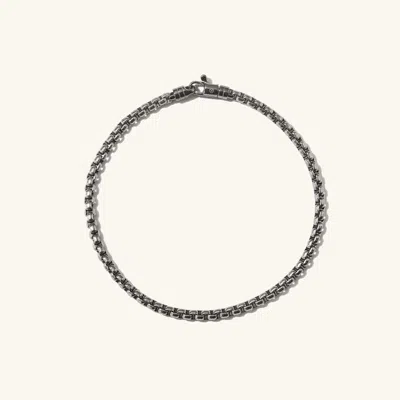 Mejuri Round Box Chain Bracelet In Grey