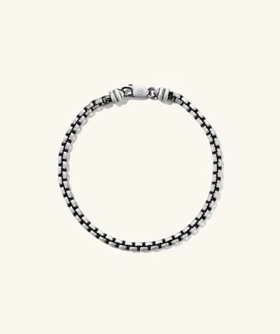 Mejuri Round Box Chain Bracelet In Grey