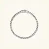 Mejuri Round Box Chain Bracelet In White