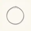 Mejuri Round Box Chain Bracelet In White