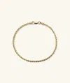 Mejuri Round Box Chain Bracelet In Yellow