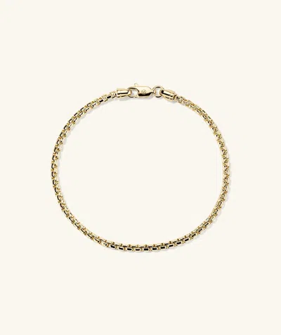 Mejuri Round Box Chain Bracelet In Yellow