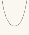 Mejuri Round Box Chain Necklace In Grey