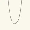 Mejuri Round Box Chain Necklace In Grey