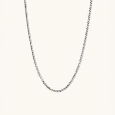 Mejuri Round Box Chain Necklace Silver