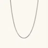 Mejuri Round Box Chain Necklace In White