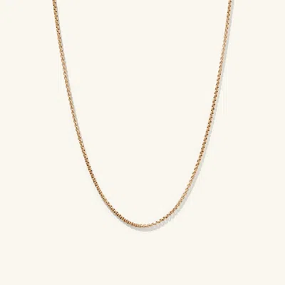 Mejuri Round Box Chain Necklace In Yellow
