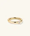 Mejuri Round Gemstone Stacker Ring White Topaz In Vermeil