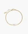 Mejuri Round Lab Grown Sapphire Bracelet In White