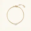 Mejuri Round Topaz Bracelet In White