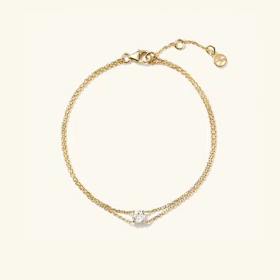 Mejuri Round Topaz Bracelet In White
