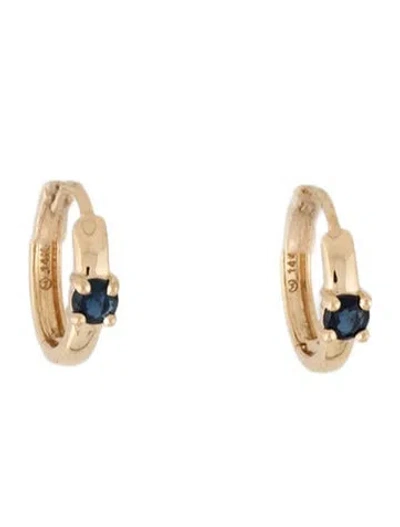 Pre-owned Mejuri Sapphire Huggie Hoops Earrings In Multicolor
