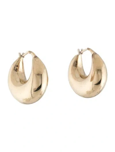 Pre-owned Mejuri Sculptural Hoop Earrings In Multicolor