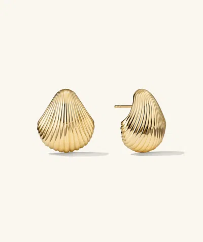 Mejuri Seashell Studs In Gold