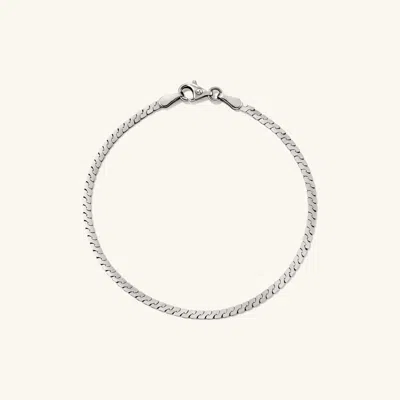 Mejuri Serpentine Chain Bracelet In White