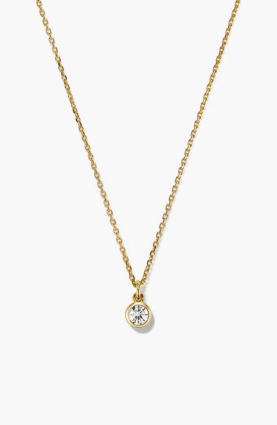 Mejuri Sia Birthstone Pendant Necklace In Gold