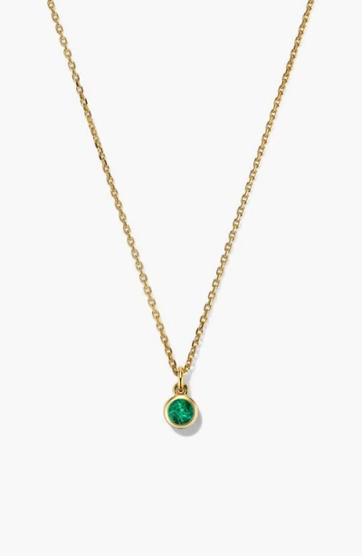 Mejuri Sia Birthstone Pendant Necklace In Gold
