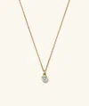 Mejuri Sia Birthstone Pendant Necklace In Blue