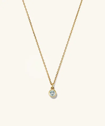Mejuri Sia Birthstone Pendant Necklace In Gold