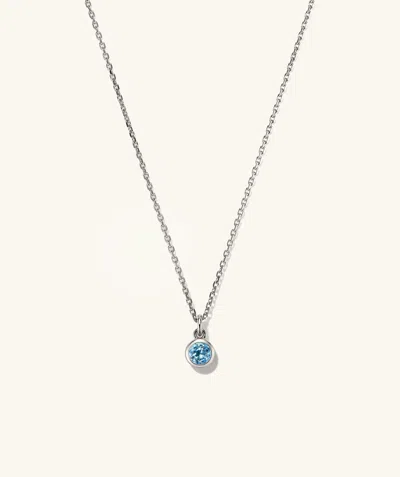 Mejuri Sia Birthstone Pendant Necklace In Metallic