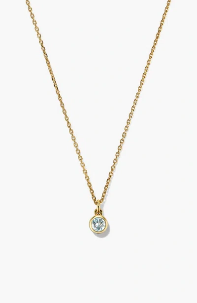 Mejuri Sia Birthstone Pendant Necklace In Gold