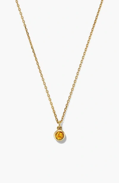 Mejuri Sia Birthstone Pendant Necklace In Gold