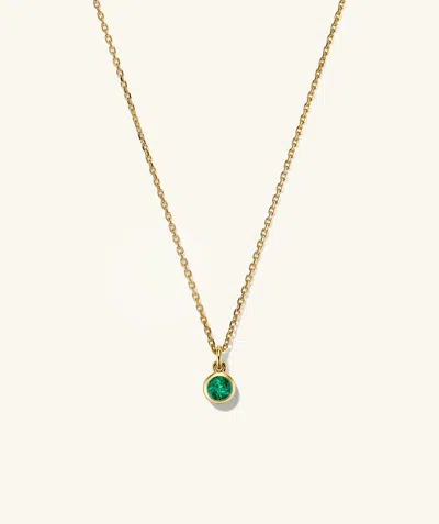 Mejuri Sia Birthstone Pendant Necklace In Green