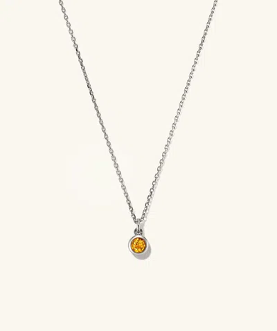 Mejuri Sia Birthstone Pendant Necklace In Gold