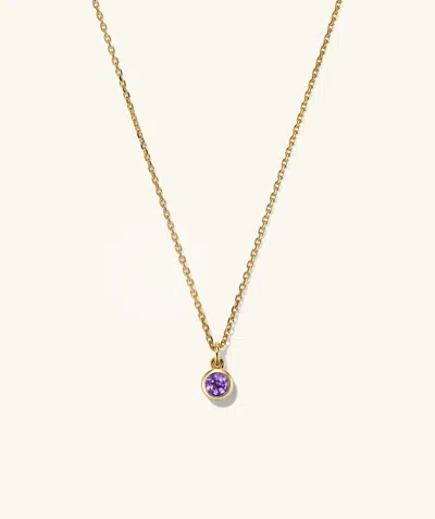 Mejuri Sia Birthstone Pendant Necklace In Purple