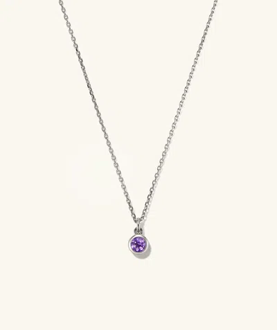 Mejuri Sia Birthstone Pendant Necklace In Purple