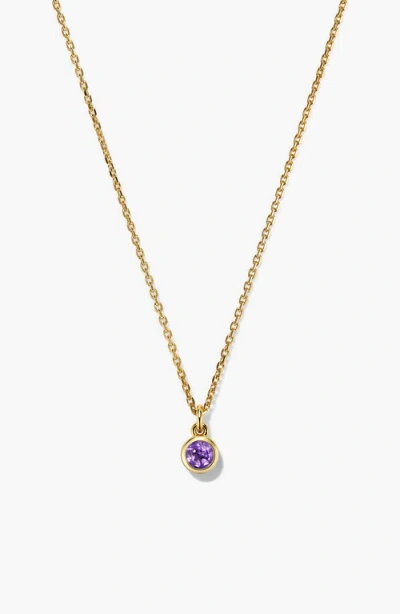 Mejuri Sia Birthstone Pendant Necklace In Gold