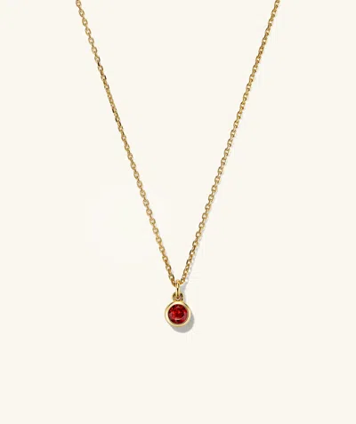 Mejuri Sia Birthstone Pendant Necklace In Gold