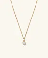 Mejuri Sia Birthstone Pendant Necklace In White