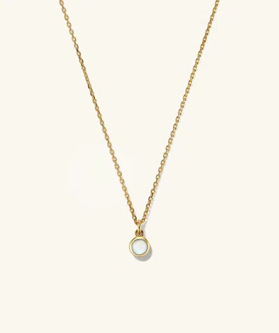 Mejuri Sia Birthstone Pendant Necklace In Gold