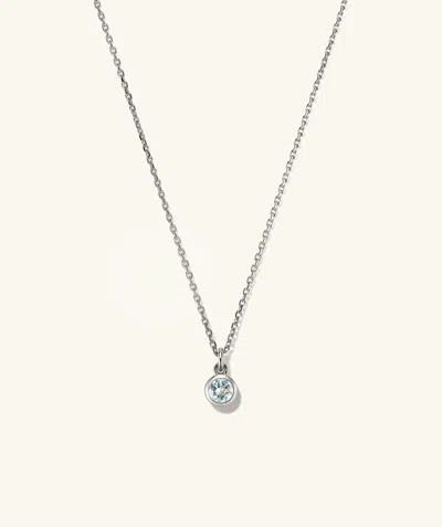Mejuri Sia Birthstone Pendant Necklace In Metallic