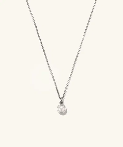 Mejuri Sia Birthstone Pendant Necklace In Metallic