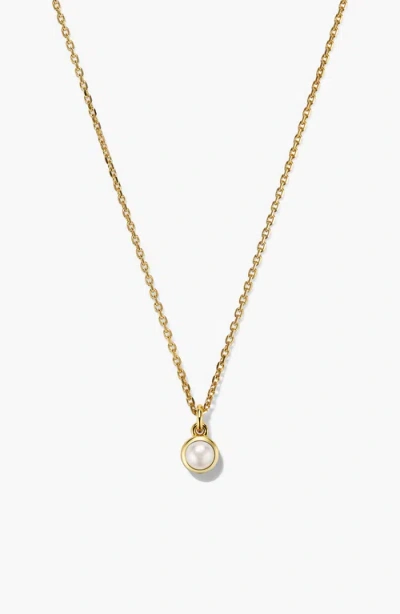 Mejuri Sia Birthstone Pendant Necklace In Gold