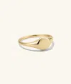 Mejuri Signet Pinky Ring In Yellow