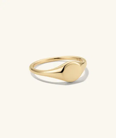 Mejuri Signet Pinky Ring In Yellow