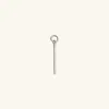 Mejuri Single Bar Hoop Charm White Gold In Silver