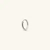 Mejuri Single Easy Huggie Hoop White Gold In Silver