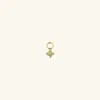 Mejuri Single Gemstone Cluster Hoop Charm Peridot In Yellow