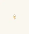 Mejuri Single Mini Heart Hoop Charm In Yellow