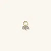 Mejuri Single Triple Marquise Diamond Hoop Charm In Yellow