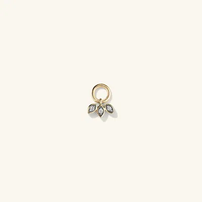 Mejuri Single Triple Marquise Diamond Hoop Charm In Yellow