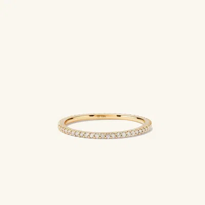 Mejuri Slim Diamond Eternity Band In Gold