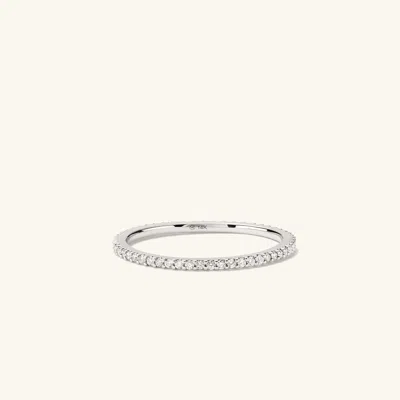 Mejuri Slim Diamond Eternity Band In White